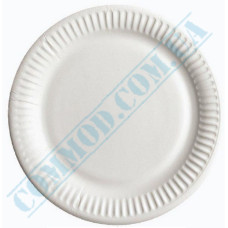 White paper plates 23cm without lamination 100 pieces