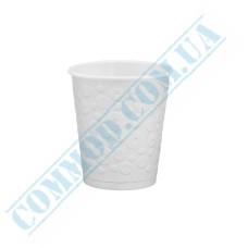 Double wall white embossed paper cups 180ml 30 pieces