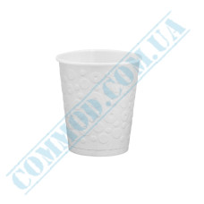 Double wall white embossed paper cups 180ml 30 pieces
