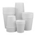 Double wall white embossed paper cups 500ml 20 pieces