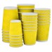 Yellow rippled paper cups 400ml 30 pieces
