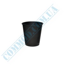 Black single wall paper cups 110ml 50 pieces
