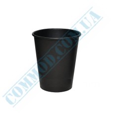 Black single wall paper cups 250ml 50 pieces