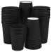 Black single wall paper cups 400ml 50 pieces