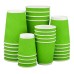 Light green rippled paper cups 400ml 15 pieces