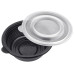 Black plastic soup bowl with lid 350ml 20 pieces