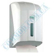 Диспенсер для листовой туалетной бумаги ( C - Z ) 13x12x22 см пластиковый белый Vialli K.6