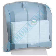 Clear v-fold tissue dispenser