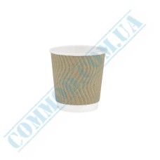 Kraft rippled paper cups 110ml 35 pieces
