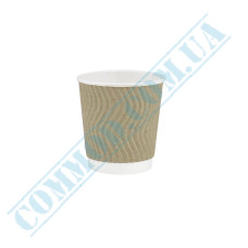 Kraft rippled paper cups 110ml 35 pieces