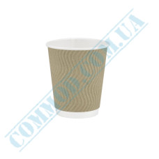 Kraft rippled paper cups 175ml 30 pieces