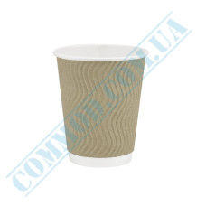 Kraft rippled paper cups 250ml 25 pieces