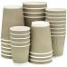 Kraft rippled paper cups 400ml 25 pieces