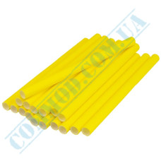Yellow paper bubble tea straws 200x11mm 100 pieces