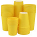 Yellow single wall paper cups 175ml 50 pieces