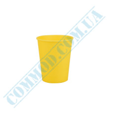 Yellow single wall paper cups 175ml 50 pieces