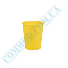Yellow single wall paper cups 175ml 50 pieces