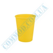 Yellow single wall paper cups 250ml 50 pieces
