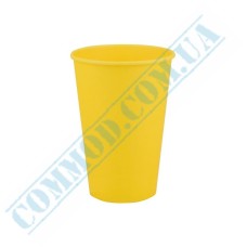 Yellow single wall paper cups 340ml 50 pieces