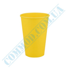Yellow single wall paper cups 340ml 50 pieces