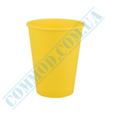 Yellow single wall paper cups 400ml 50 pieces