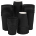 Black single wall paper cups 175ml 50 pieces