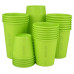 Green single wall paper cups 400ml 50 pieces