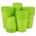 Green single wall paper cups 500ml 50 pieces