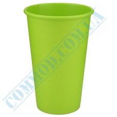 Green single wall paper cups 500ml 50 pieces