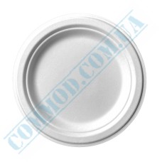 Sugarcane white plates 17cm 125 pieces