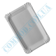 White paper plates 14x20cm without lamination 100 pieces