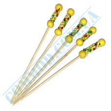 Wooden yellow mexico skewers 12cm 100 pieces