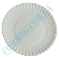 White paper plates 22.5cm without lamination 100 pieces