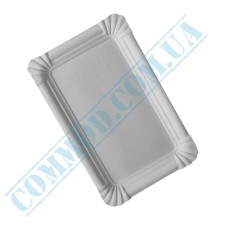 White paper plates 13x19cm without lamination 100 pieces