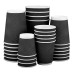 Black rippled paper cups 500ml 20 pieces