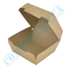 Hamburger kraft box 117x117x70mm 25 pieces