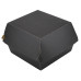 Коробка для бургера 125x125x90мм черная-крафт 50 штук