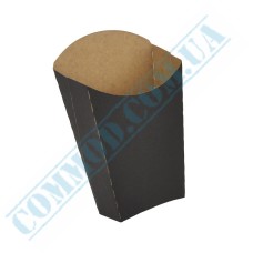 French fries black packaging 140x65x40mm 50 pieces