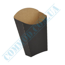 French fries black packaging 140x65x40mm 50 pieces