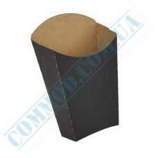 French fries black packaging 160x75x50mm 45 pieces