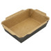 Food kraft-black container 500ml with lid 50 pieces