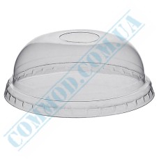 Clear dome lid with hole 100 pieces