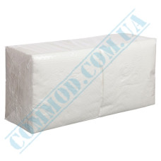 Салфетки бумажные 2 слоя 33x33см белые 200 штук