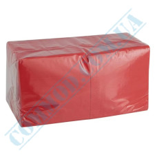 Салфетки бумажные 2 слоя 33x33см красные 200 штук