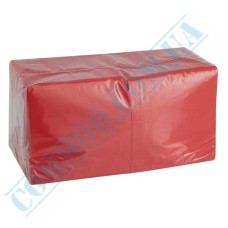 Салфетки бумажные 2 слоя 33x33см красные 200 штук Салфетки бумажные 2 слоя 33x33см красные 200 штук