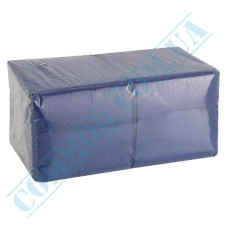 Салфетки бумажные 2 слоя 33x33см синие 200 штук