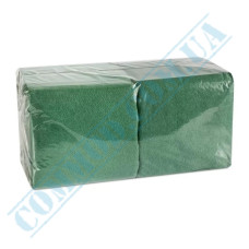 Салфетки бумажные 2 слоя 33x33см зеленые 200 штук