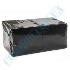 Black 2-ply paper napkins 33x33cm 200 pieces