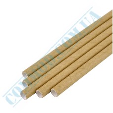 Kraft paper drinking straws 200x6mm 100 pieces