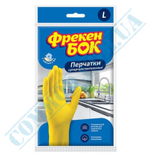 Перчатки хозяйственные желтые L Фрекен Бок